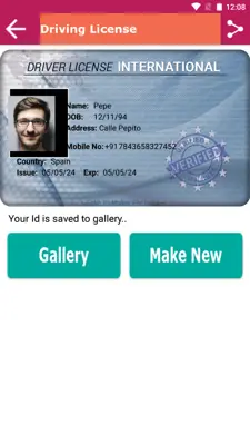 Fake ID Maker android App screenshot 0