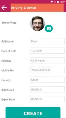 Fake ID Maker android App screenshot 1